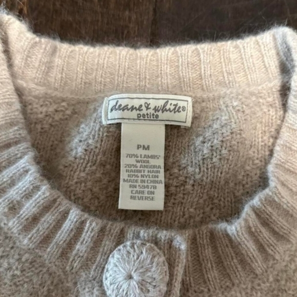 Beige Knit Cardigan with Button Details - Picture 3 of 3